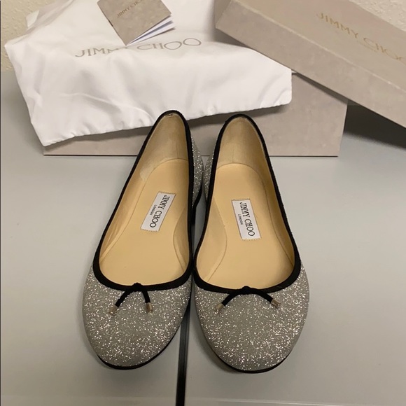 Jimmy Choo glitter ballerina flats - Picture 1 of 6